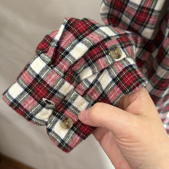 Marine layer Kendall Organic Cotton Button Down in Red Plaid size XS - Picture 5 of 10